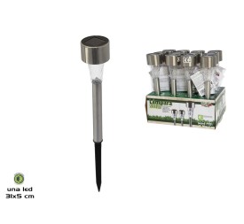 LÁMPARA SOLAR ACERO SILA 1LED 31.2X4.6CM XXXXXX