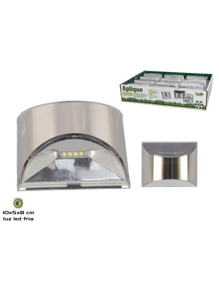 APLIQUE SOLAR 4 LED BLANCO 10X5X8CM