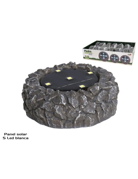 PIEDRA SOLAR 5 LED 11X3.5CM