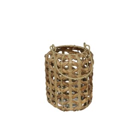 PORTAVELAS NATURAL C/VASO CRISTAL SHIMLA 17X9CM