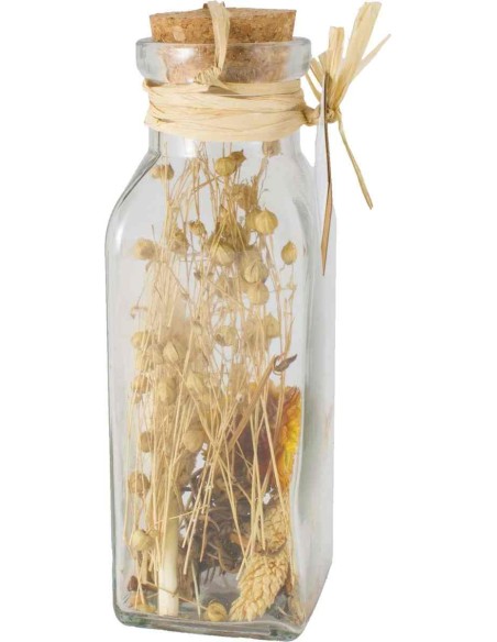 DRIED FLOWER ARRANGEMENT IN BOTTLE 6.5x19cm 1pc DISPLAY A/6
