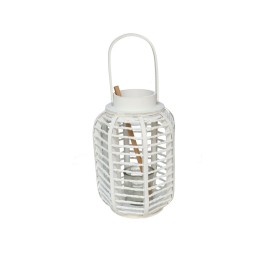 PORTAVELAS BLANCO VASO CRISTAL COMET 28CM