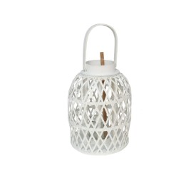 PORTAVELAS BLANCO VASO CRISTAL NFORA 30CM