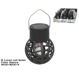 LAMPARA SOLAR COLGANTE EFECTO LLAMA 6 LED 7X9 CM