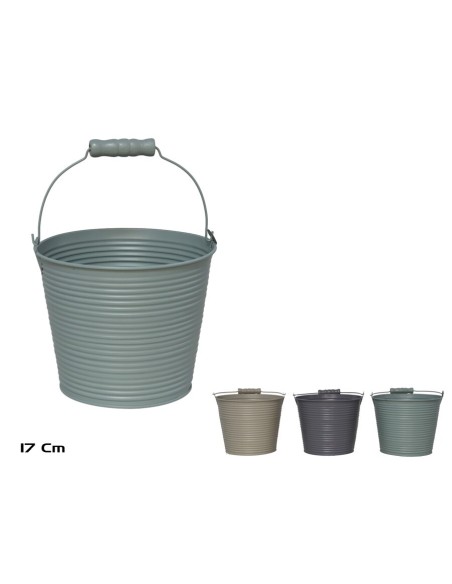 MACETERO C/ASA BILLY 3 COL SRT 17X14X13 CM