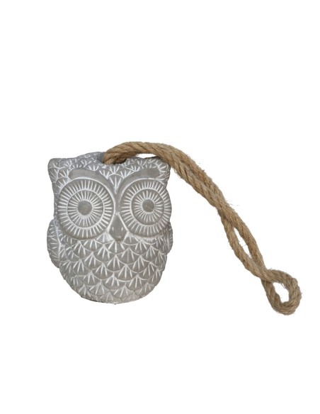 TOPE DE PUERTA BUHO GRIS 13X13X15 CM