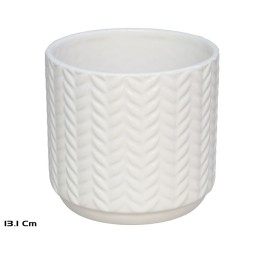 MACETERO CHIARA BLANCO CERAMI. 13,1X13,1X12,5 CM