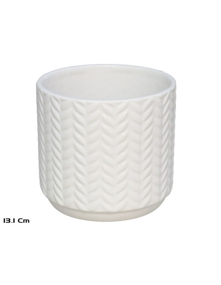 MACETERO CHIARA BLANCO CERAMI. 13,1X13,1X12,5 CM