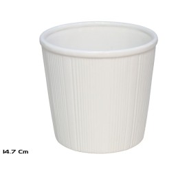 MACETERO JULIETA BLANCO CERAMI. 14,7X14,7X13,5 CM