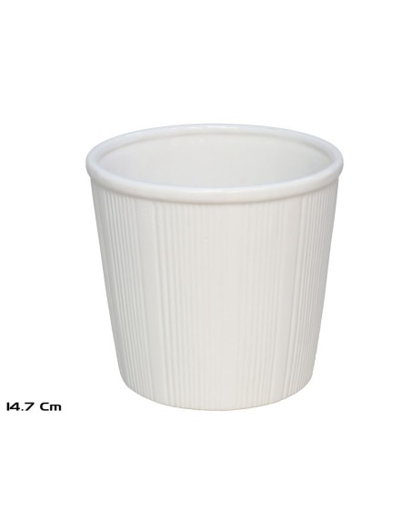MACETERO JULIETA BLANCO CERAMI. 14,7X14,7X13,5 CM