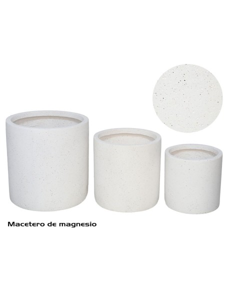 MACETERO X3 KENDRA MAGNESIO 40X40X40 CM