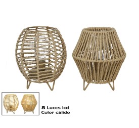 LAMPARA DE MESA INT. 8LED L/CALI ADAN 2SRT  MET./P