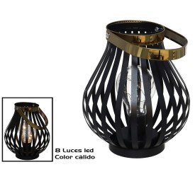 FAROL INT. 8LED L/CALI ARIEL 2SRT METAL  16X16X18C