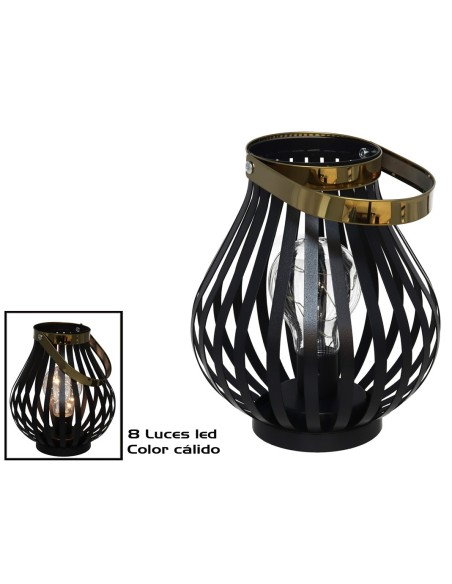FAROL INT. 8LED L/CALI ARIEL 2SRT METAL  16X16X18C