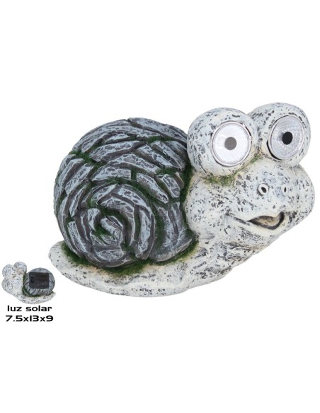 CARACOL DODO C/ LUZ SOLAR 13X7,5X9 CM