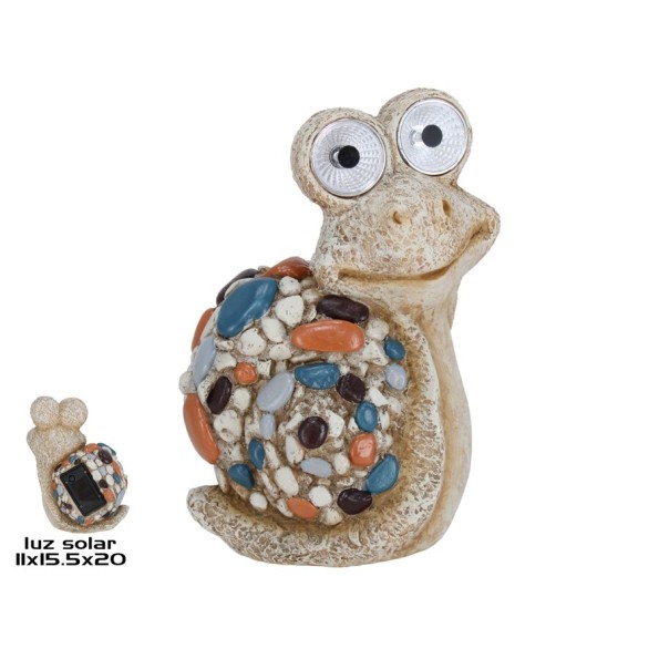 CARACOL LOLA DEC. C/LUZ SOLAR 15,5X11X20,5CM