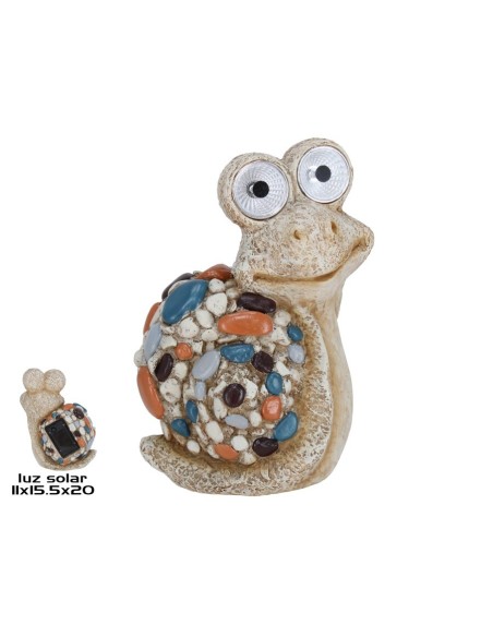 CARACOL LOLA DEC. C/LUZ SOLAR 15,5X11X20,5CM