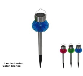 LUZ SOLAR YAEL ACERO 3 COL SRT 34,5X9X9 CM