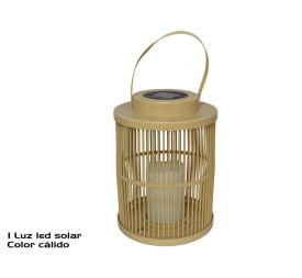FAROL SOLAR IZAN NATURAL 1LED PLS 25X18,5X18,5 CM