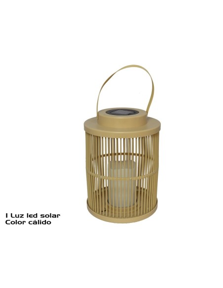 FAROL SOLAR IZAN NATURAL 1LED PLS 25X18,5X18,5 CM