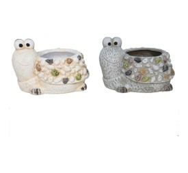 MACETERO CARACOL TERRACOTA 2 SRT 13X10X9 CM