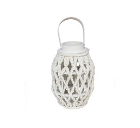 PORTAVELAS C/VASO ZEUS BLANCO 30X20 CM