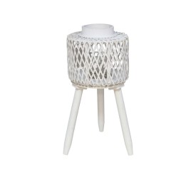 PORTAVELAS C/VASO PAZ BLANCO 20X18 CM