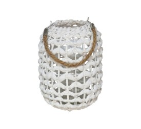 PORTAVELAS C/VASO BELLA BLANCO 22X16 CM