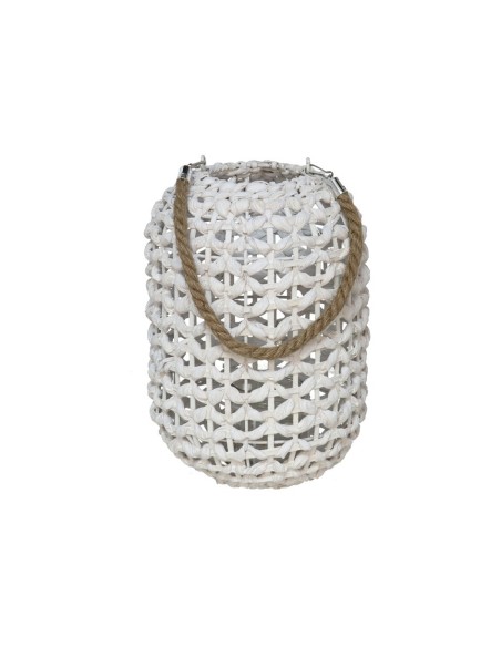 PORTAVELAS C/VASO BELLA BLANCO 29X20 CM