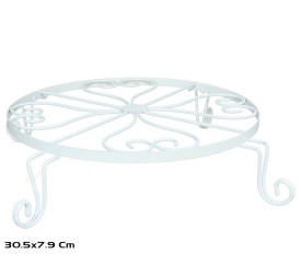 SOPORTE MACETA LUNA 30,5x7,9CM BLANCO