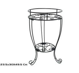 MACETERO DOS PISOS MARTE 30X30X49,5 NEGRO