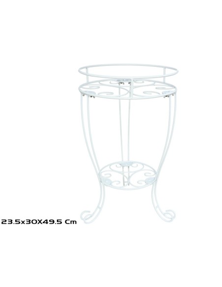 MACETERO DOS PISOS MARTE 30X30X49,5 BLANCO