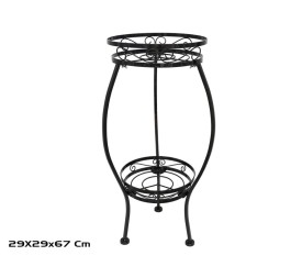 MACETERO DOS PISOS ALAN 29X29X67 NEGRO