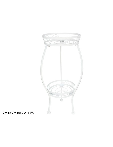 MACETERO DOS PISOS ALAN 29X29X67 BLANCO