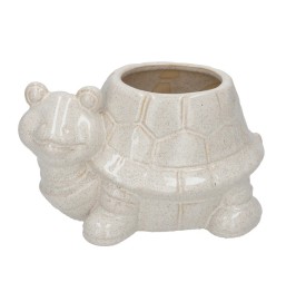 MACETERO DOLOMITA BRILLO TORUTUGA 21,5X15X11,5 CM