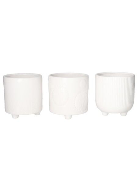 MACETERO EGAN BLANCO 3 SRT 12X12X13 CM