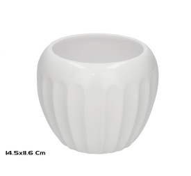 MACETERO NAIN CERAMICA BLANCO 14,5X11,6 CM