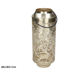 PORTAVELAS LASYA ORO 12X12X30 CM