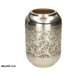 PORTAVELAS LASYA ORO 18X18X26 CM