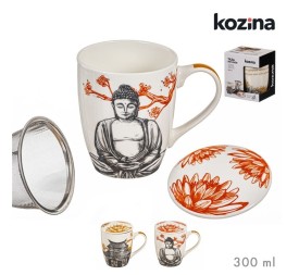 TAZA INFUSION C/ FILTRO 300 ml BUDDHA SURT/2