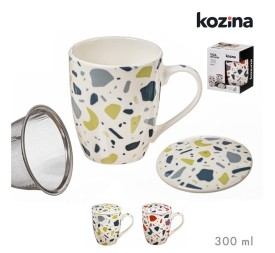 TAZA INFUSION C/ FILTRO 300 ml TERRAZO SURT/2
