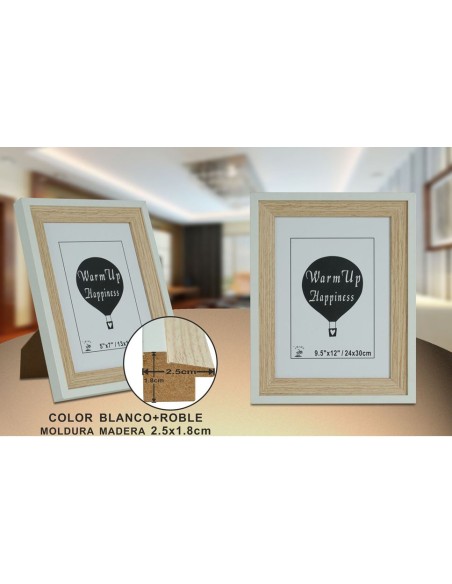 PORTAFOTO ROBLE/BL DM-404 24X30CM(12/24)