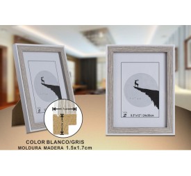 PORTAFOTO GRIS/BL DM-894 24X30CM(12/24)