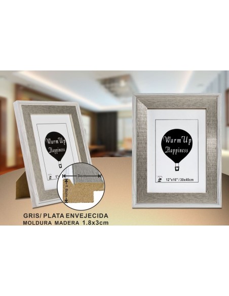 PORTAFOTO MADERA DM-888 30X40CM (6/12)