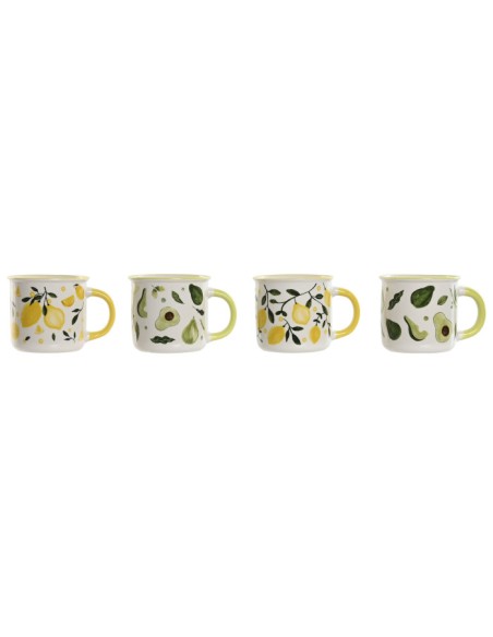 MUG PORCELANA 11X9X11 370ML FRUTAS 4 SURT.