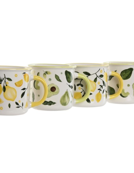 MUG PORCELANA 11X9X11 370ML FRUTAS 4 SURT.