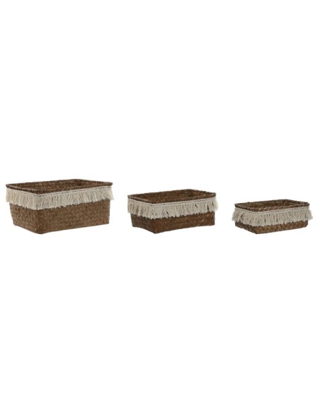 CESTA SET 3 FIBRA 23X17X10 DECAPE NATURAL