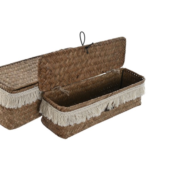CESTA SET 3 FIBRA 32X12X10 DECAPE NATURAL