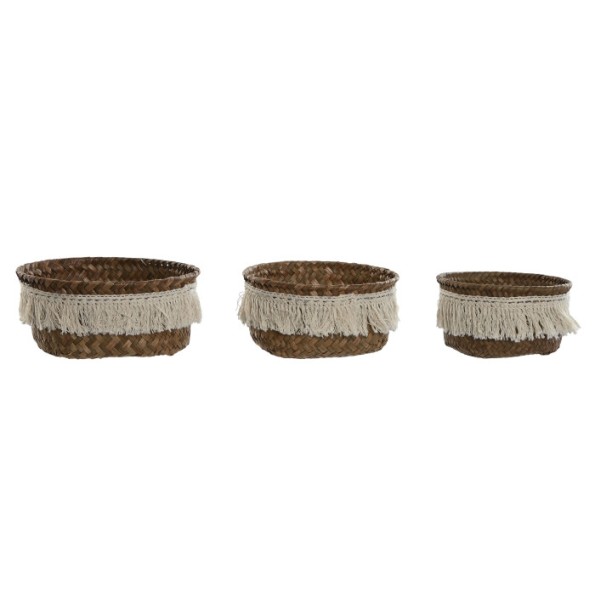 CESTA SET 3 FIBRA 16X16X6 DECAPE NATURAL (6937)