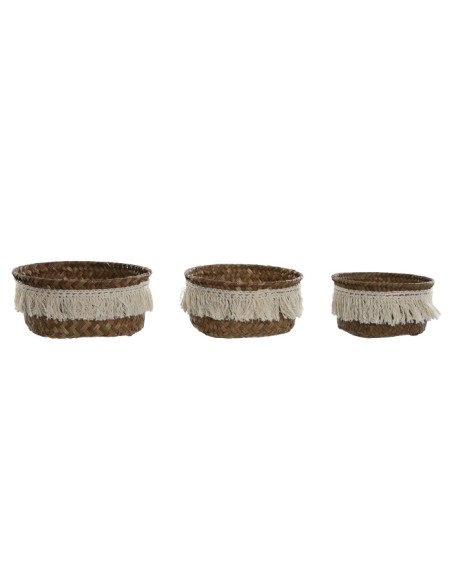 CESTA SET 3 FIBRA 16X16X6 DECAPE NATURAL (6937)